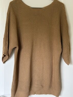 Women’s Lightweight Knit Sweater Tunic - Camel
